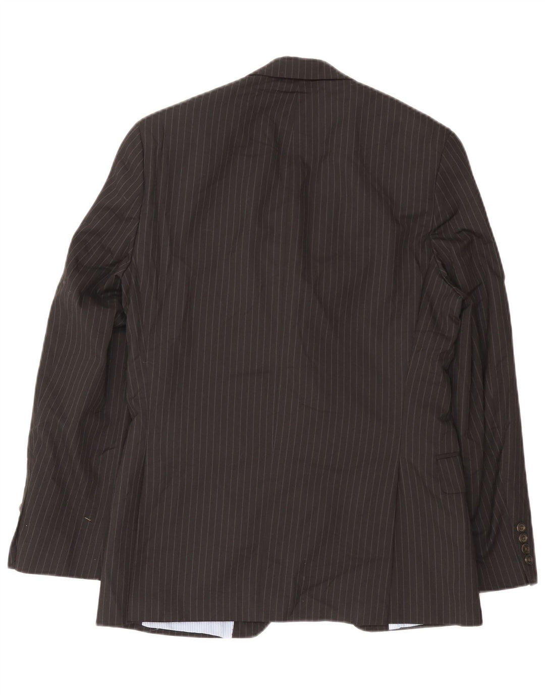 Giacca blazer slim fit da uomo a 2 bottoni Chaps UK 40 grande gessato nero