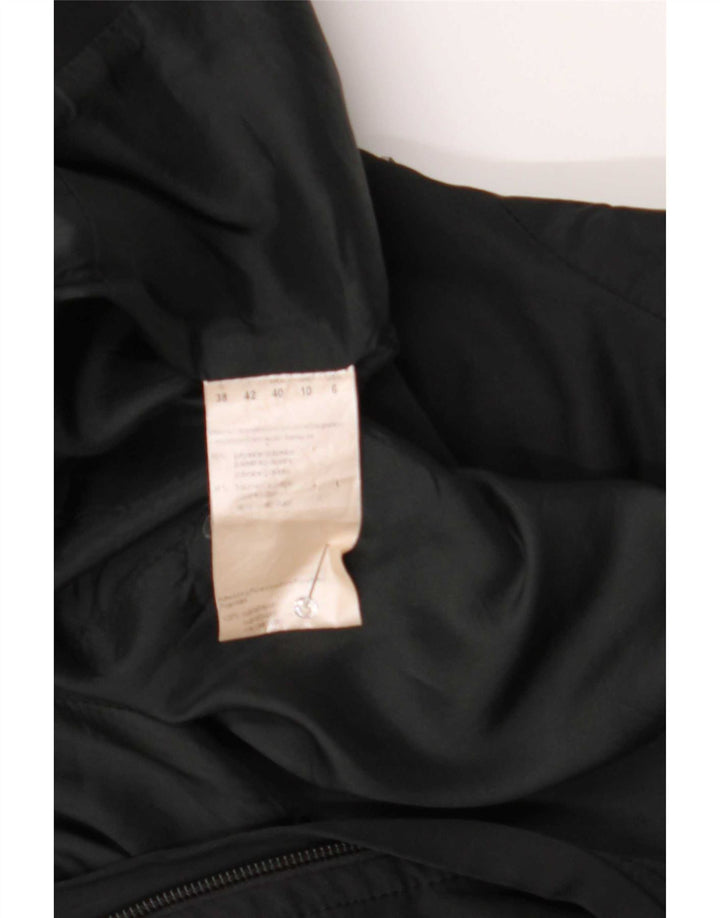Abito a trapezio a maniche lunghe da donna Hugo Boss UK 10 piccolo poliestere nero