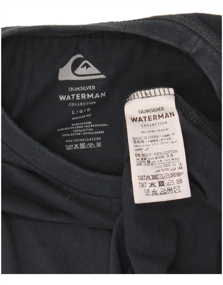 T-shirt grafica da uomo con vestibilità regolare Quiksilver, taglia grande, in cotone blu navy