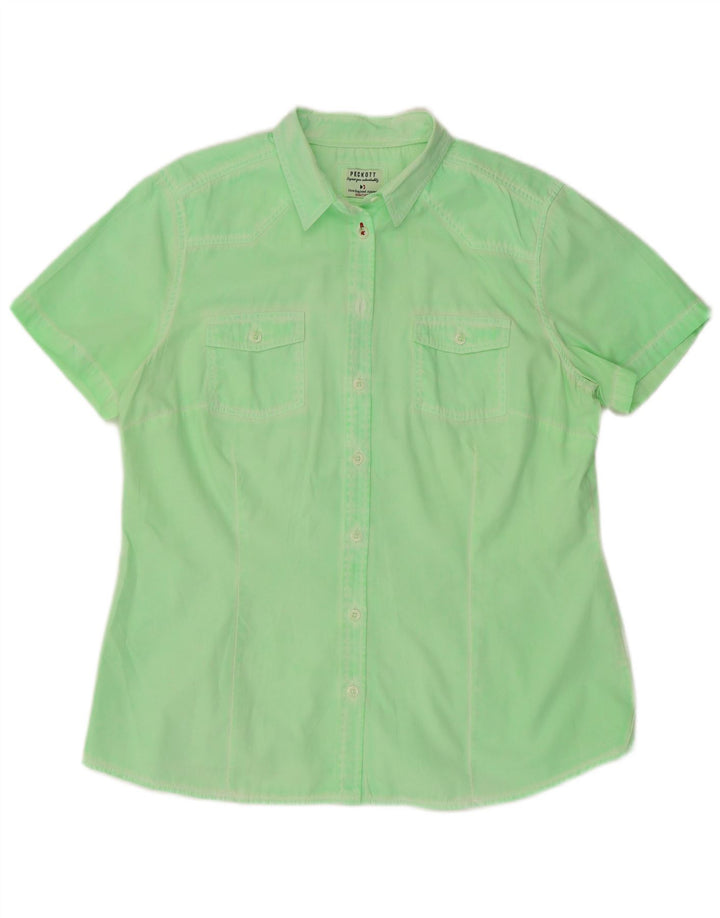 Camicia a maniche corte Peckott Heritage da donna IT 44 Cotone verde medio