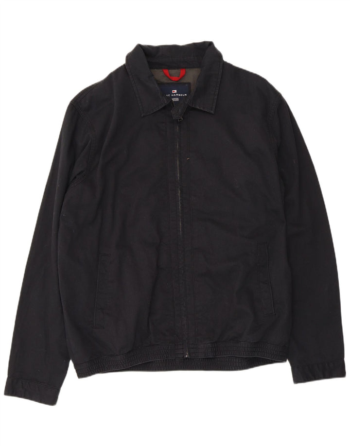 Giubbotto bomber da uomo Marks & Spencer Blue Harbour UK 40 grande cotone nero