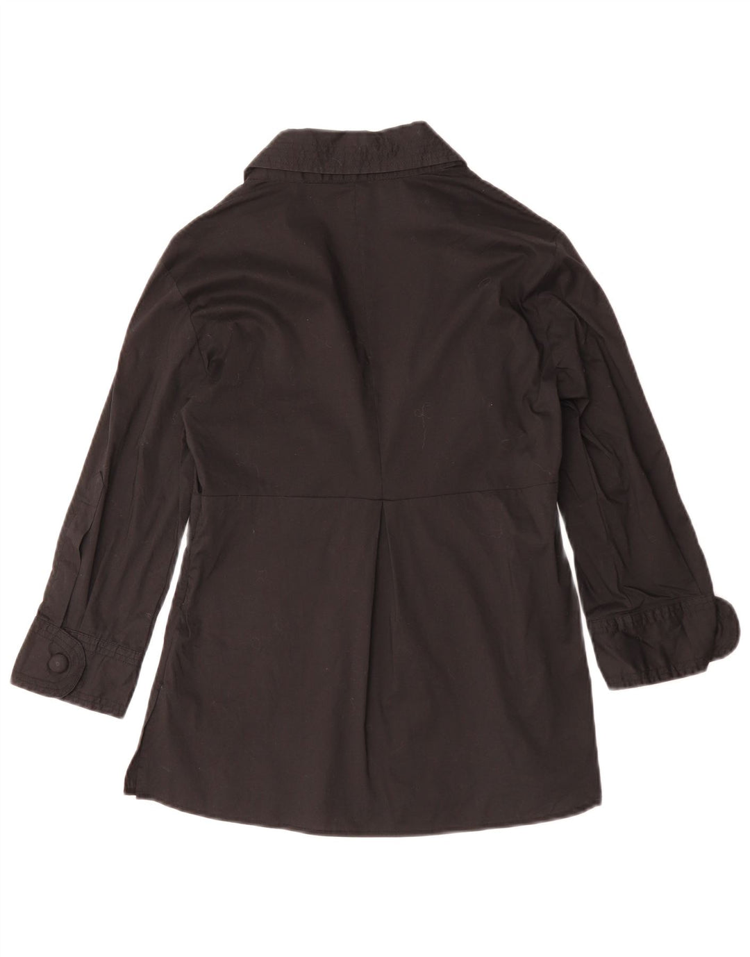 BENETTON Camicetta da donna con maniche a 3/4 Top UK 10 Small Cotone nero