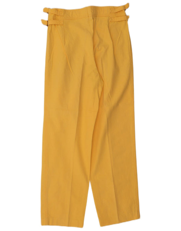Pantaloni casual dritti da donna Bogner W28 L28 cotone giallo