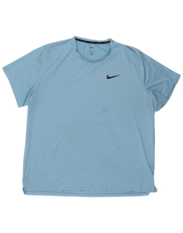 T-shirt Nike Dri Fit da uomo Top 2XL blu poliestere