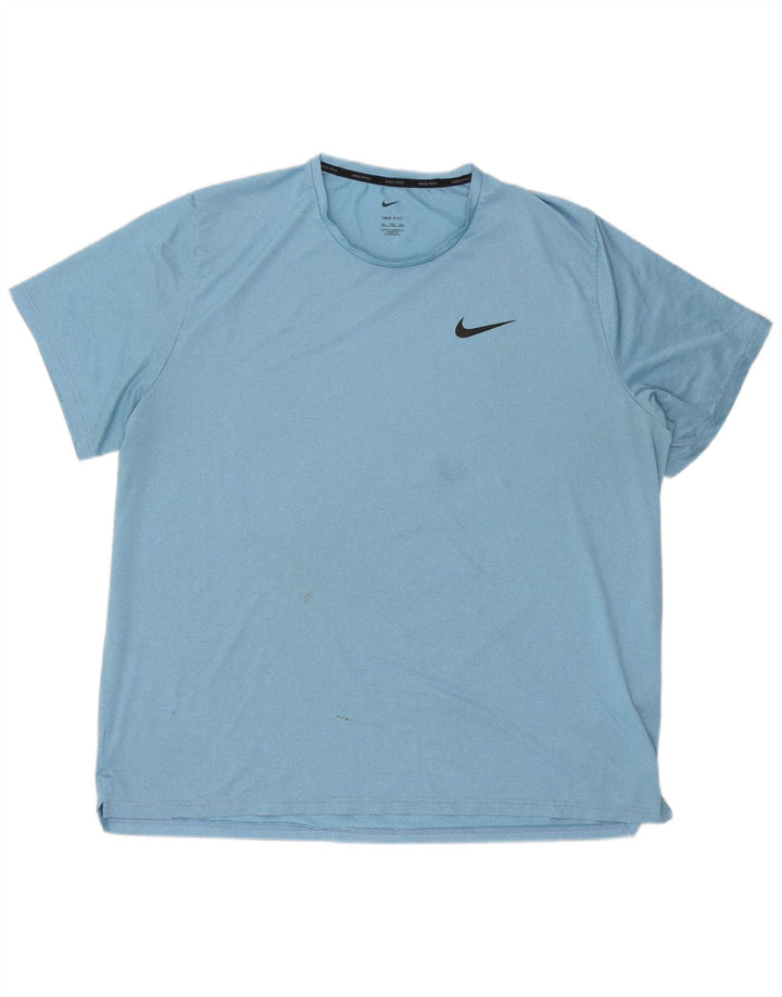 T-shirt Nike Dri Fit da uomo Top 2XL blu poliestere