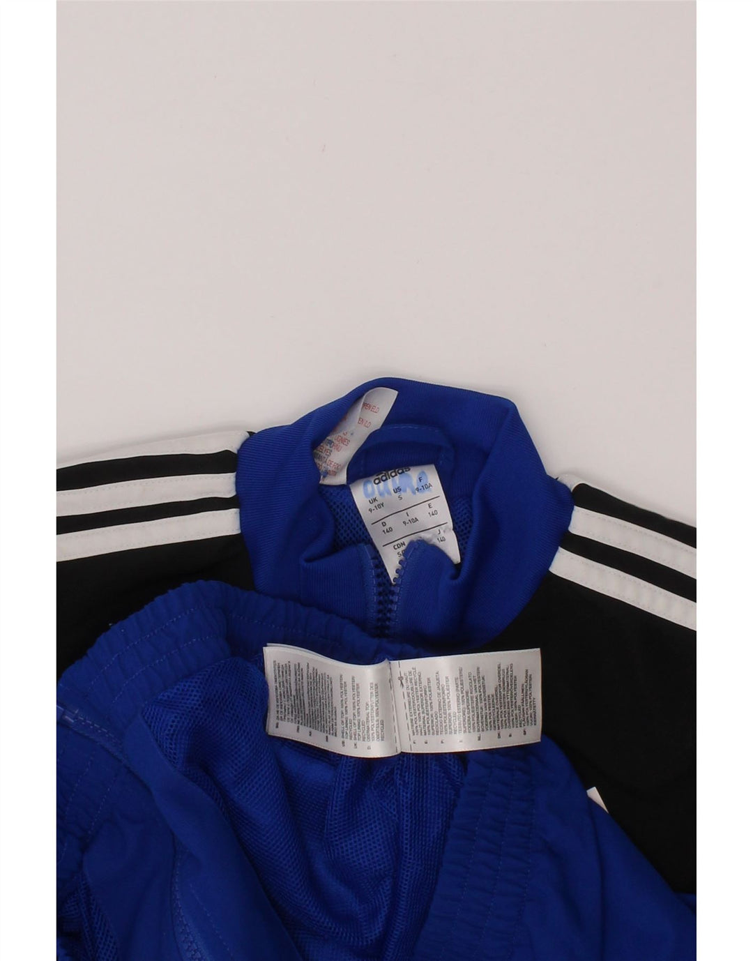 ADIDAS Boys Tracksuit Top Jacket 9-10 Years Blue Colourblock Polyester Vintage Adidas and Second-Hand Adidas from Messina Hembry 