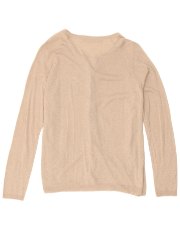 Top cardigan a maniche lunghe da donna Zara UK 12 Beige medio