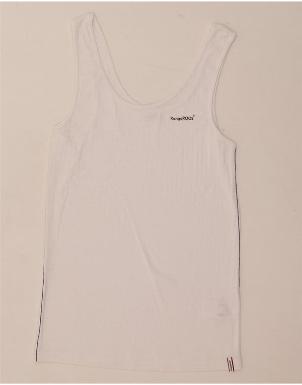 Canottiera da donna Kangaroos UK 14/16 grande cotone bianco