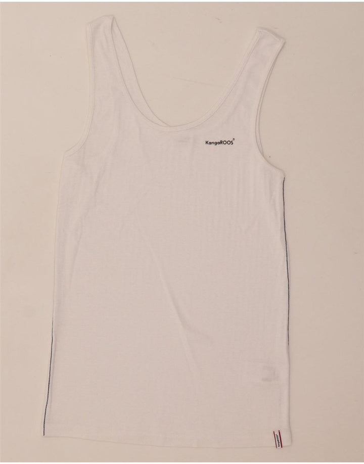 Canottiera da donna Kangaroos UK 14/16 grande cotone bianco