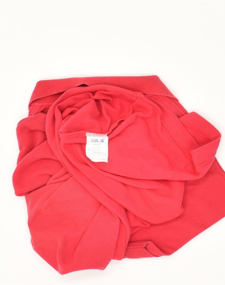 FILA Womens Polo Shirt IT 46 Large Red Cotton | Vintage Fila | Thrift | Second-Hand Fila | Used Clothing | Messina Hembry 