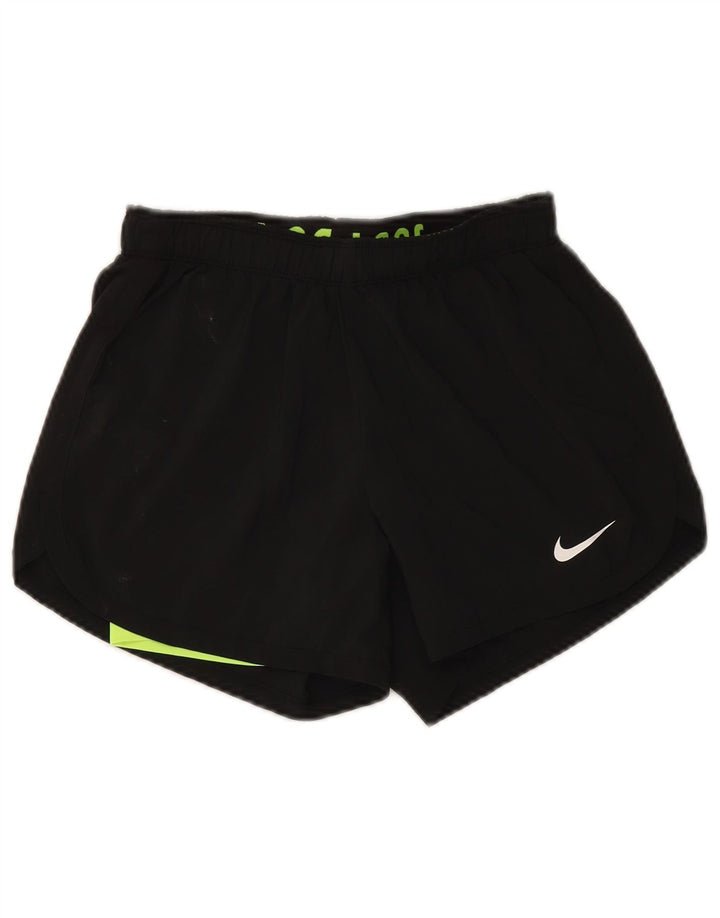 Pantaloncini sportivi Nike Dri Fit da donna UK 8 piccoli neri