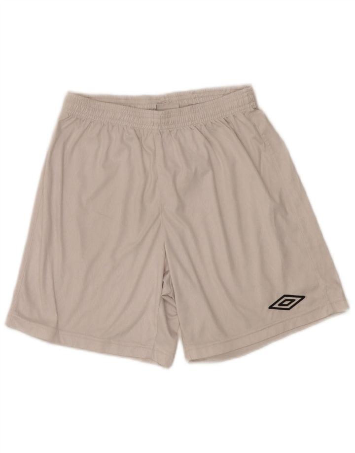 Pantaloncini sportivi da uomo Umbro piccoli in poliestere bianco