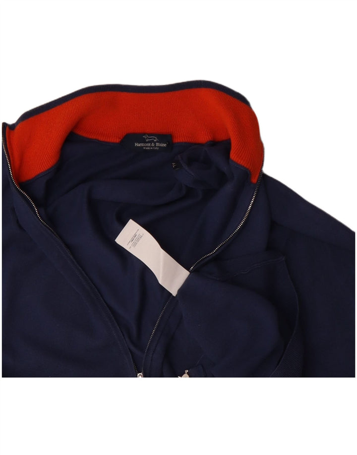 Maglione cardigan da uomo Harmont & Blaine XL in cotone blu navy