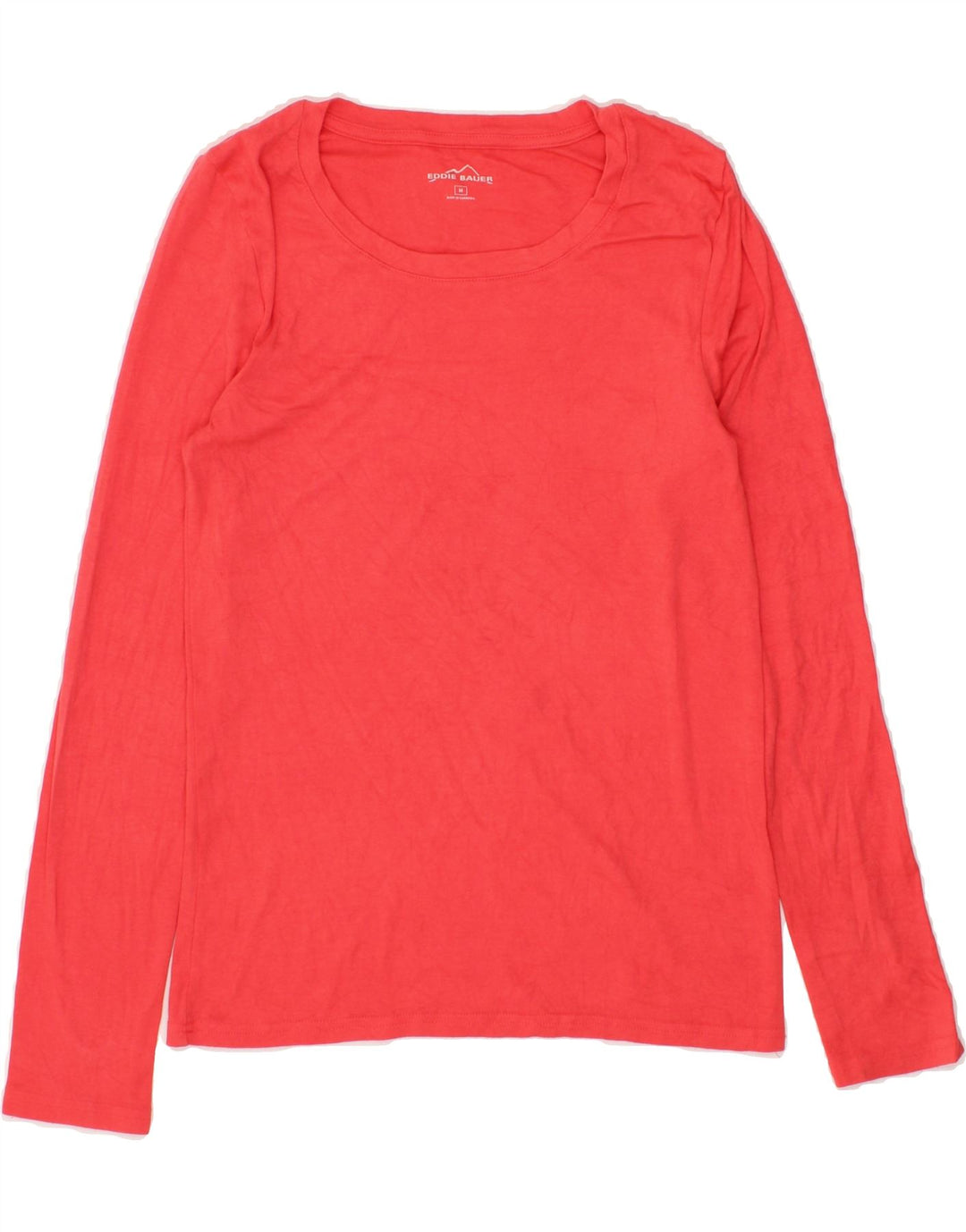 EDDIE BAUER Womens Top Long Sleeve UK 12 Medium Red Cotton Vintage Eddie Bauer and Second-Hand Eddie Bauer from Messina Hembry 