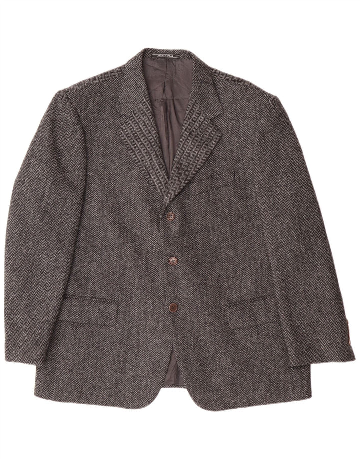 PRANDINA Giacca Blazer 3 Bottoni Uomo IT 51 Large Grigio Spinato