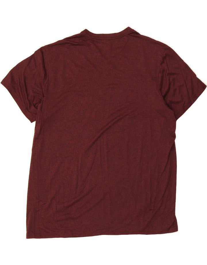 EDDIE BAUER Mens T-Shirt Top XL Burgundy Polyester Vintage Eddie Bauer and Second-Hand Eddie Bauer from Messina Hembry 