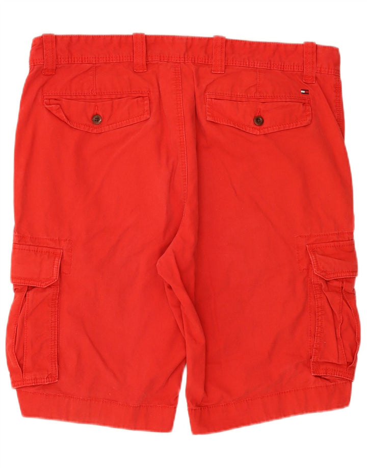 TOMMY HILFIGER Pantaloncini cargo da uomo W36 Large Rosso Cotone