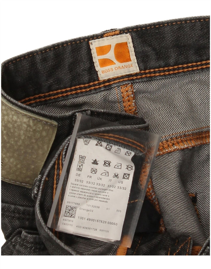 Jeans dritti da donna HUGO BOSS W33 L32 cotone grigio