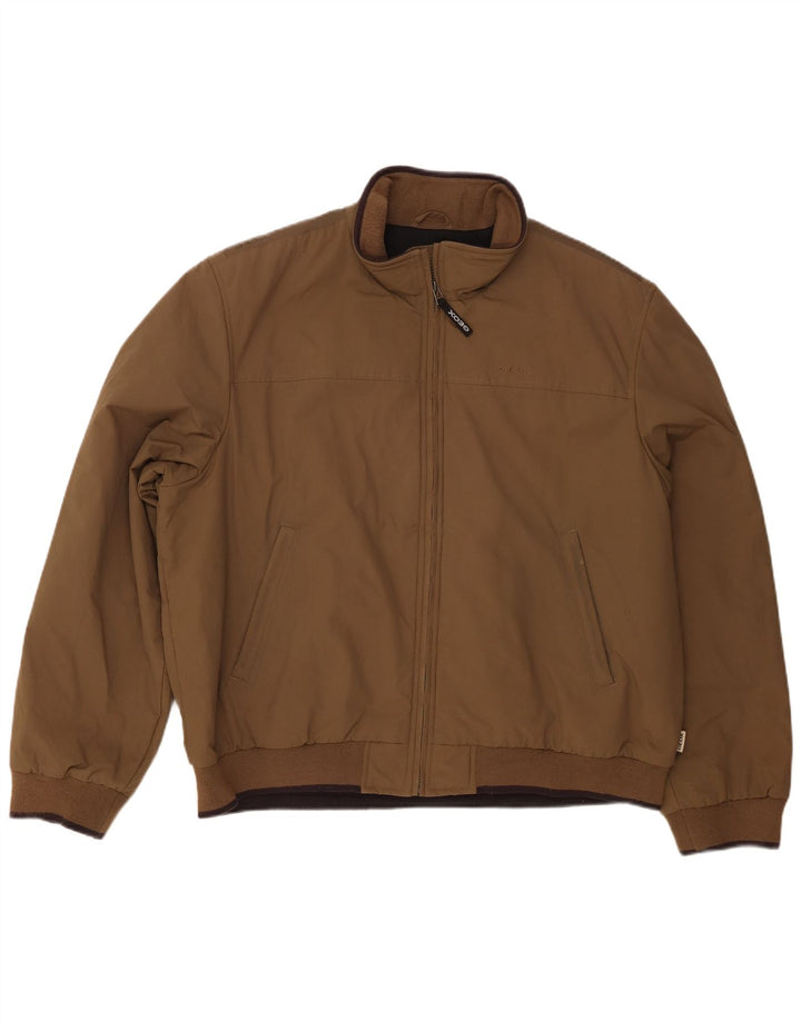Giubbotto bomber da uomo Geox Respira UK 48 4XL nylon marrone