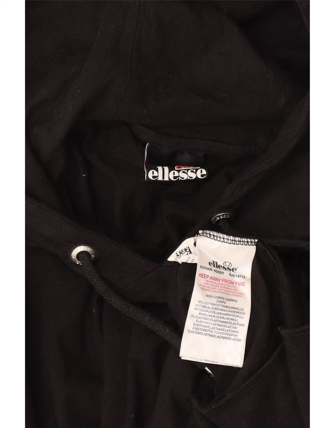 Felpa con cappuccio da uomo Ellesse, cotone nero medio