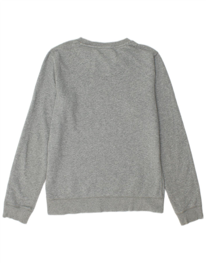 SUPERDRY Womens Graphic Sweatshirt Jumper Medium Grey Cotton