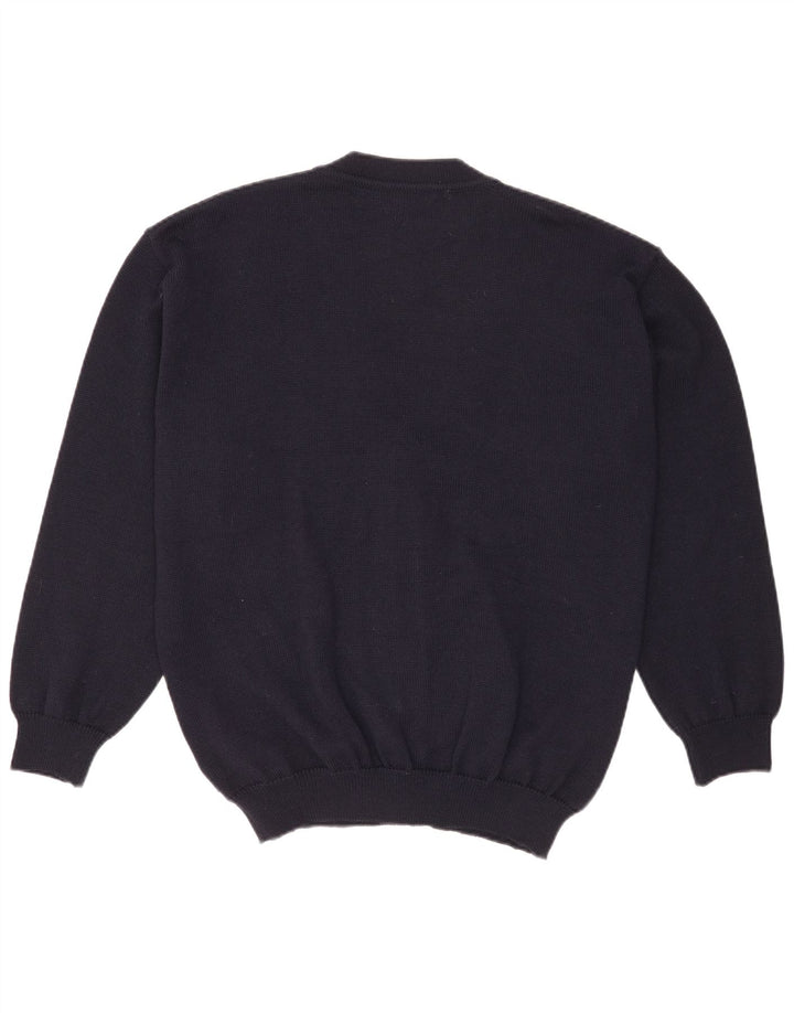 Maglione cardigan da uomo Monello grande blu navy geometrico