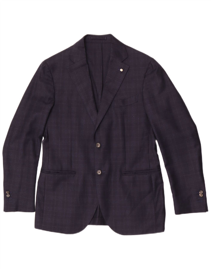 Ermenegildo Zegna Giacca da uomo Heritage Blazer UK 38 Medium Navy Blue Check