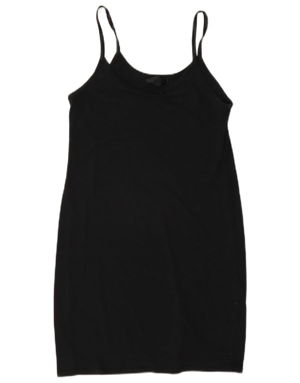 Abito sottoveste da donna Topshop UK 10 piccolo cotone nero