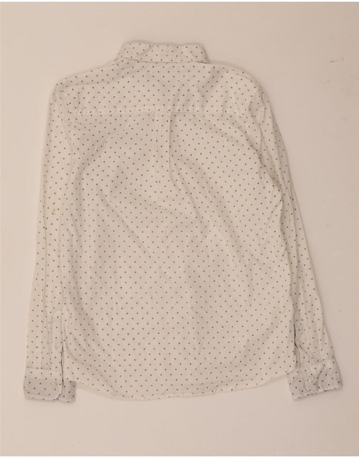 Camicia Benetton Bambino 11-12 Anni 2XL Cotone Maculato Bianco