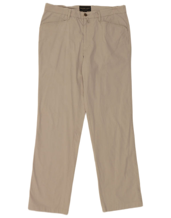 Pantaloni casual dritti da uomo Marlboro Classics W32 L30 in cotone beige