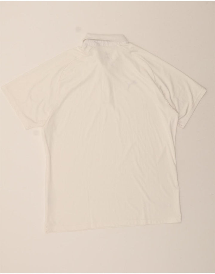 PUMA Mens Polo Shirt XL White Vintage Puma and Second-Hand Puma from Messina Hembry 
