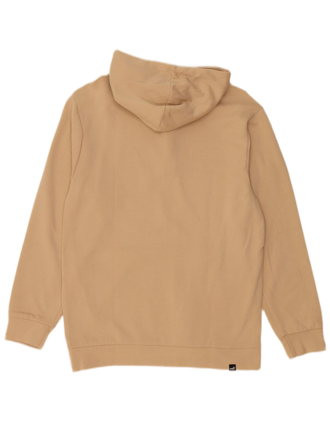 Felpa con cappuccio da uomo Puma con zip e collo, piccola, in cotone beige