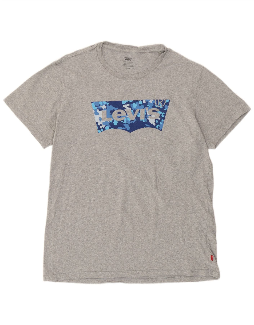 T-shirt grafica da uomo Levi's Top in cotone grigio medio