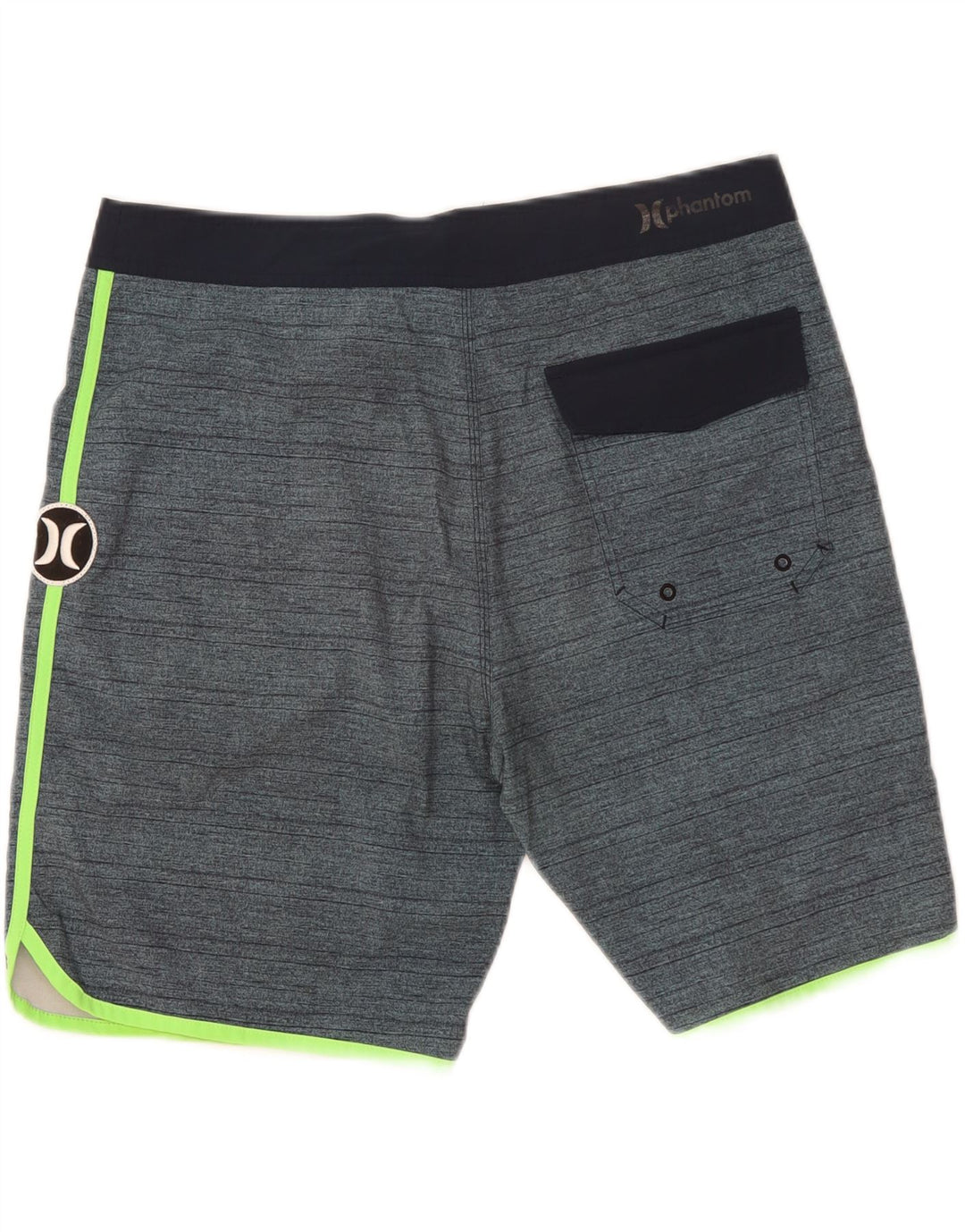 Pantaloncini da bagno grafici da uomo Hurley, poliestere a righe grandi blu