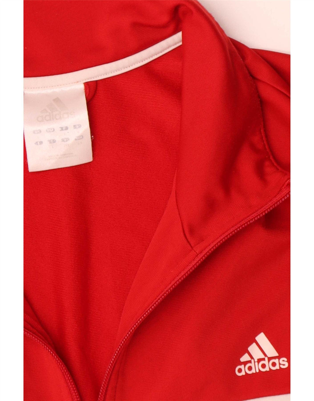 Giacca da ginnastica da uomo Adidas, grande, in poliestere color block rosso