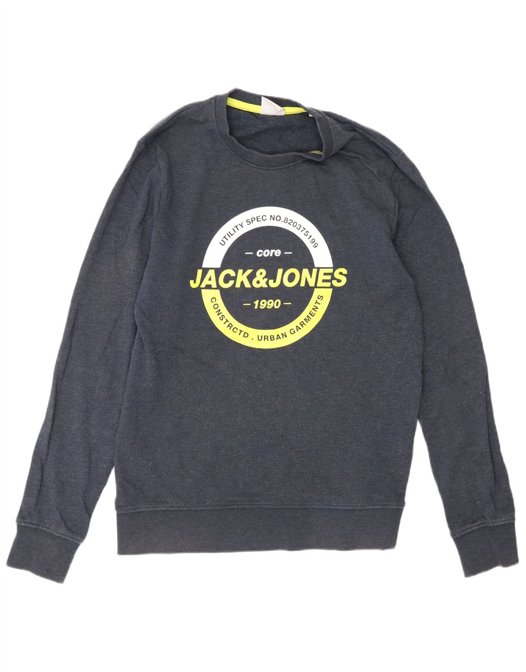 Jack & Jones Felpa con grafica da uomo Maglione piccolo in cotone blu navy