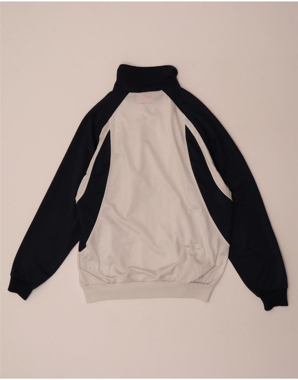 Giacca da tuta da uomo Kappa in poliestere color block bianco medio