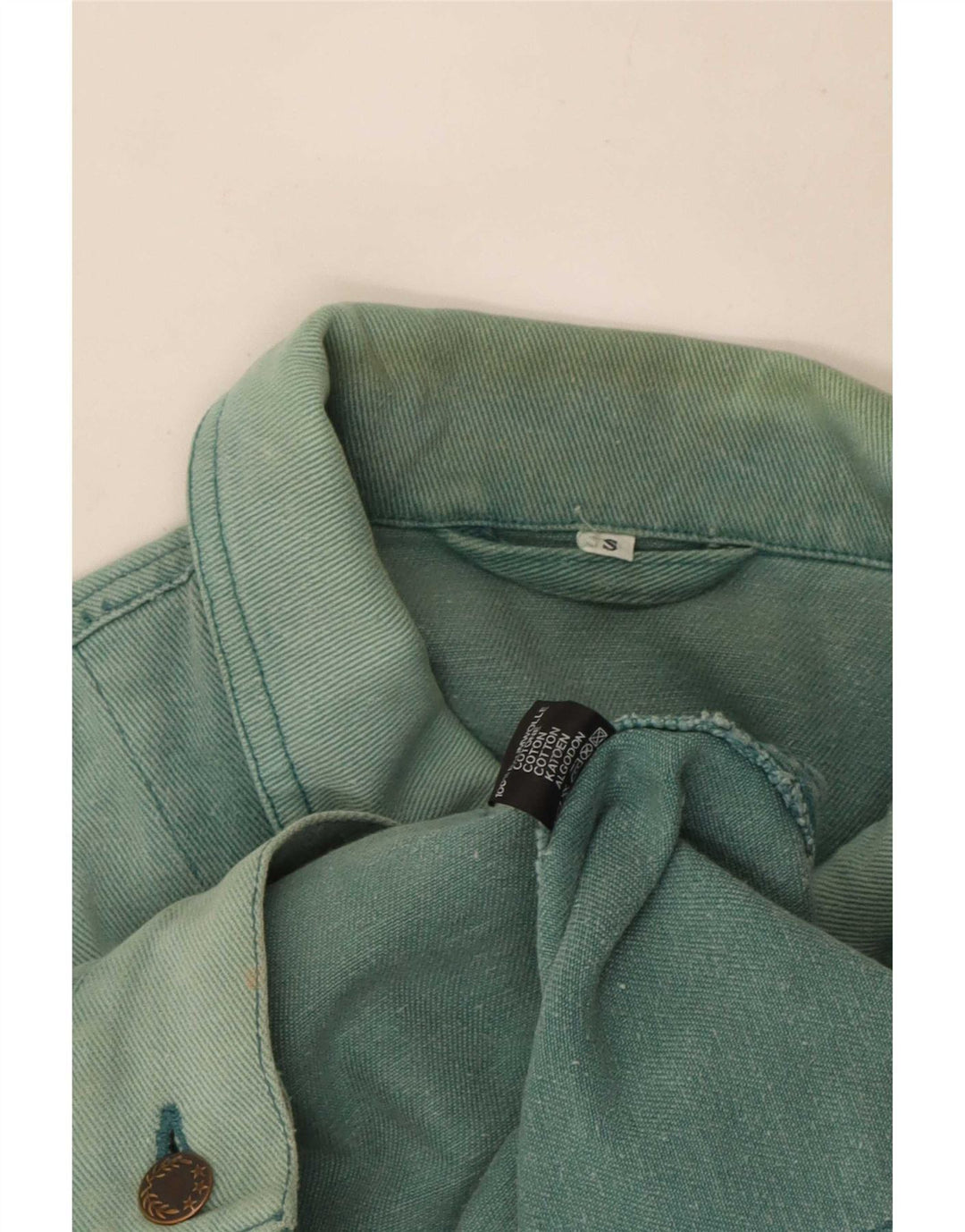 Gilet in denim da uomo C&A UK 36 piccolo cotone blu