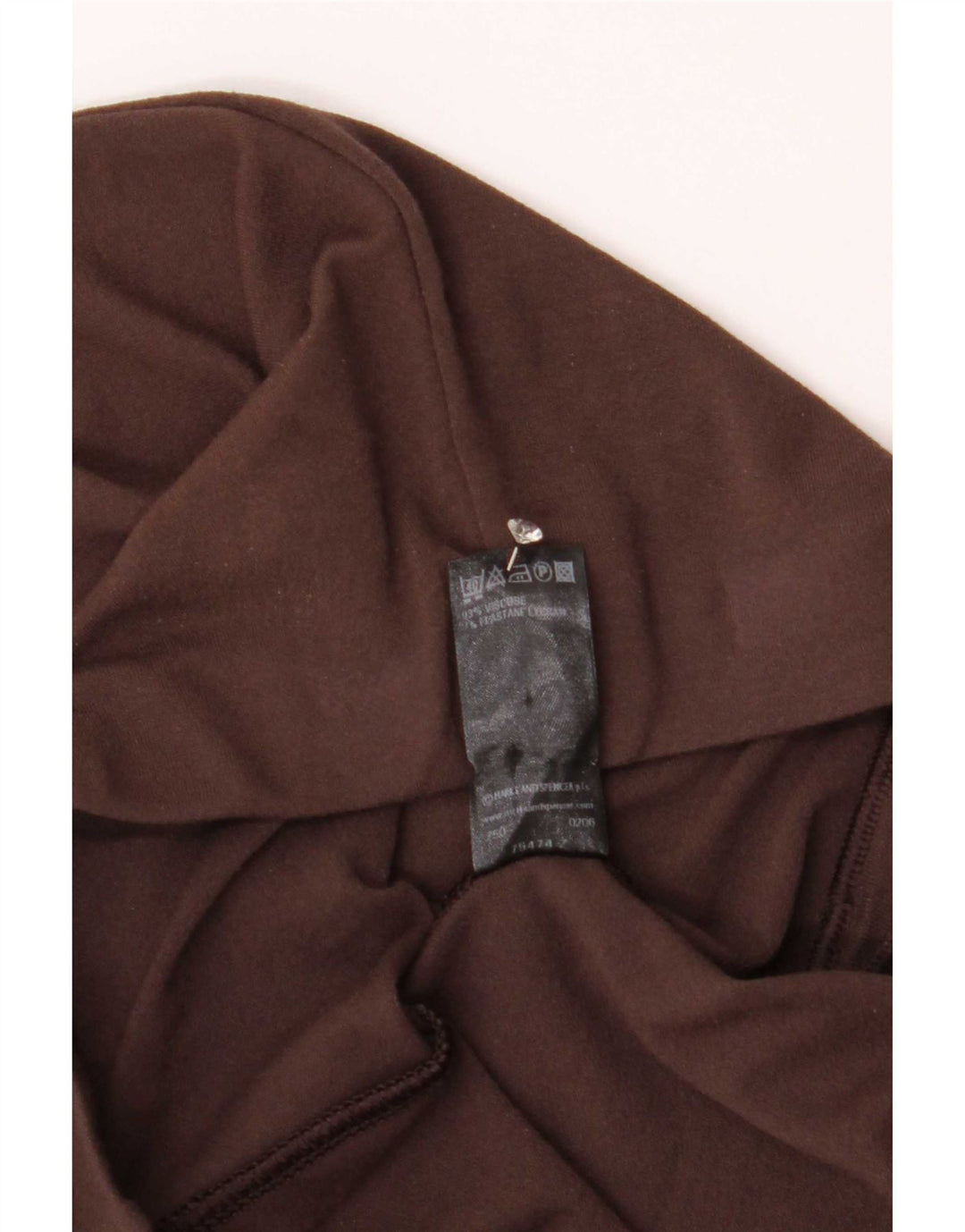 Leggings svasati da donna Marks & Spencer UK 12 Viscosa marrone medio