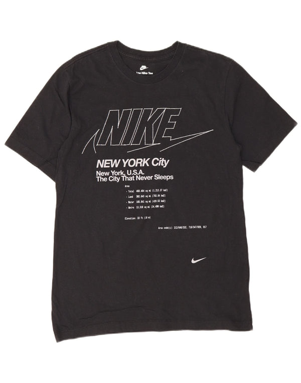 T-shirt grafica Nike da uomo New York City, cotone medio nero