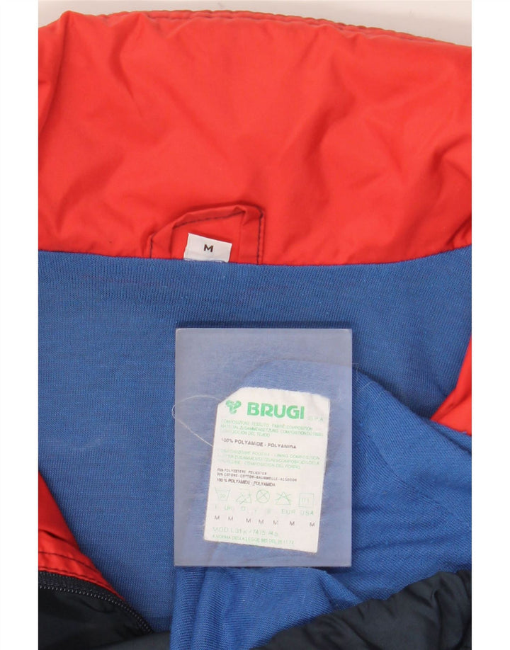 Giacca a vento con cappuccio da uomo Brugi UK 38 Medium Navy Blue Colourblock