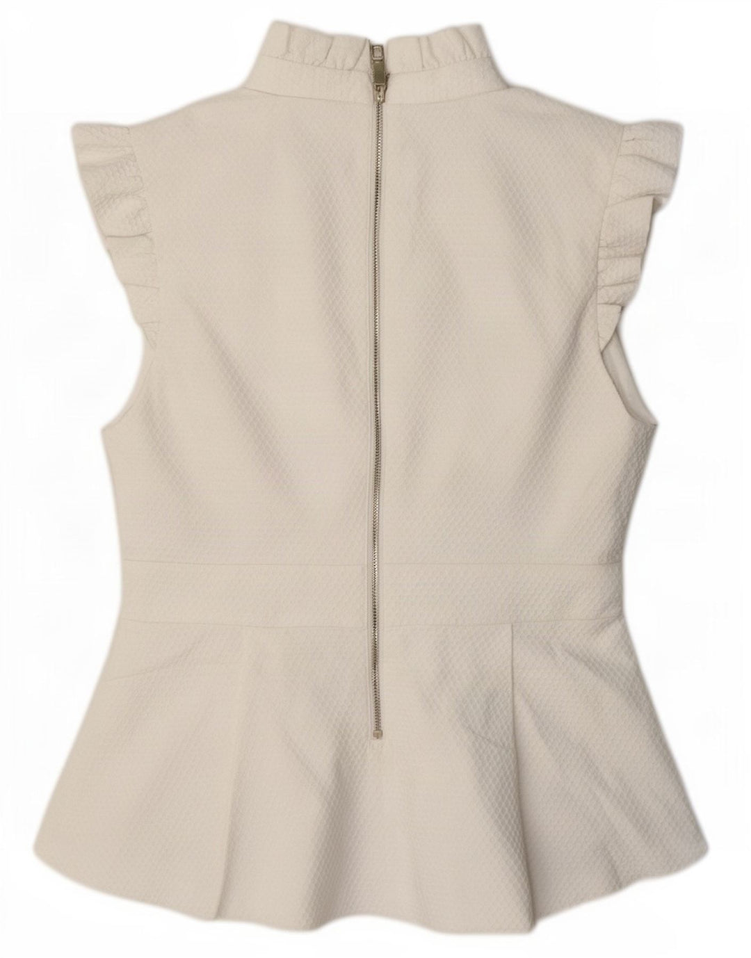Camicetta da donna Ted Baker taglia 4 grande poliestere bianco