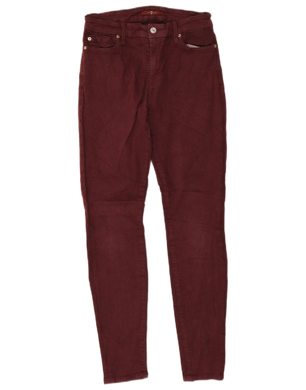 7 FOR ALL MANKIND Jeans skinny da donna W28 L28 Modale bordeaux