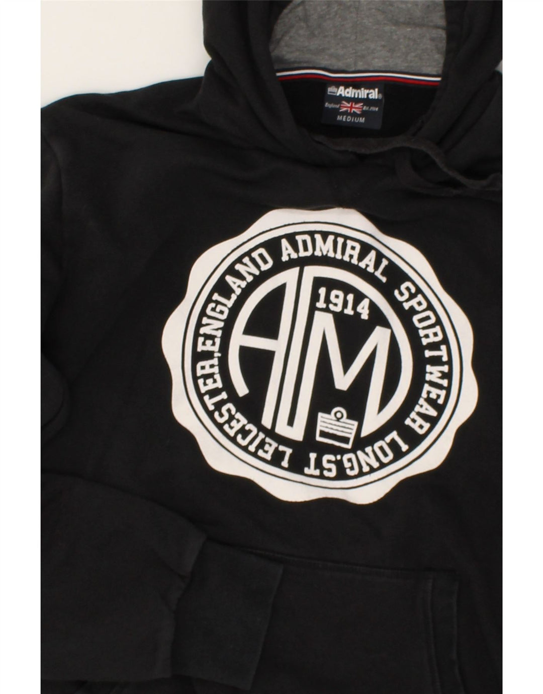 Maglione con cappuccio grafico da uomo ADMIRAL medio nero