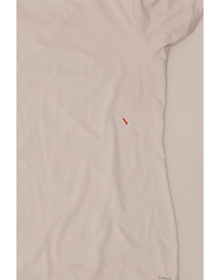 ADIDAS Womens Climalite T-Shirt Top UK 12/14 Medium White Polyester Vintage Adidas and Second-Hand Adidas from Messina Hembry 