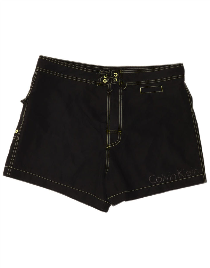 CALVIN KLEIN Pantaloncini da bagno grafici da uomo grandi neri