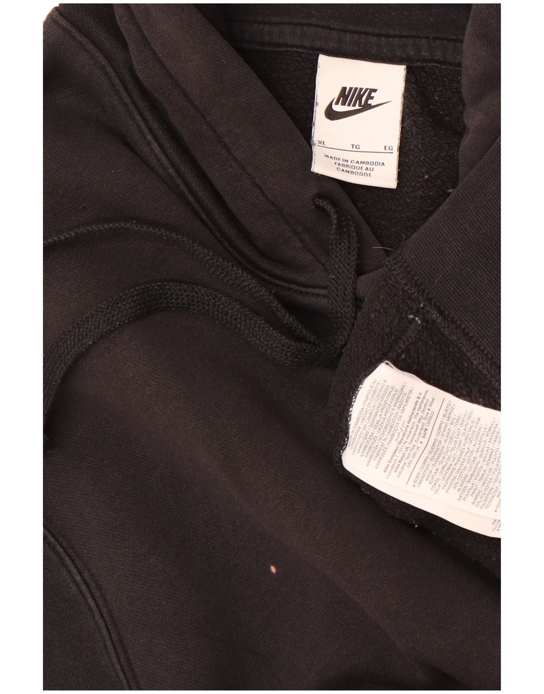 Felpa con cappuccio da uomo Nike XL in cotone nero