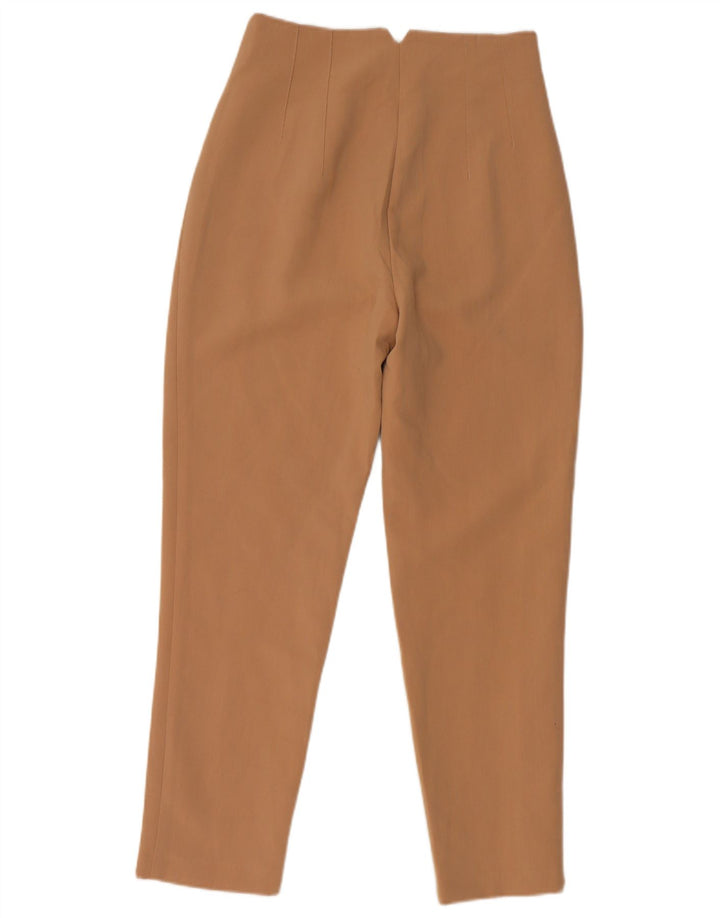 Pantaloni chino affusolati da donna Zara piccoli W26 L26 poliestere marrone