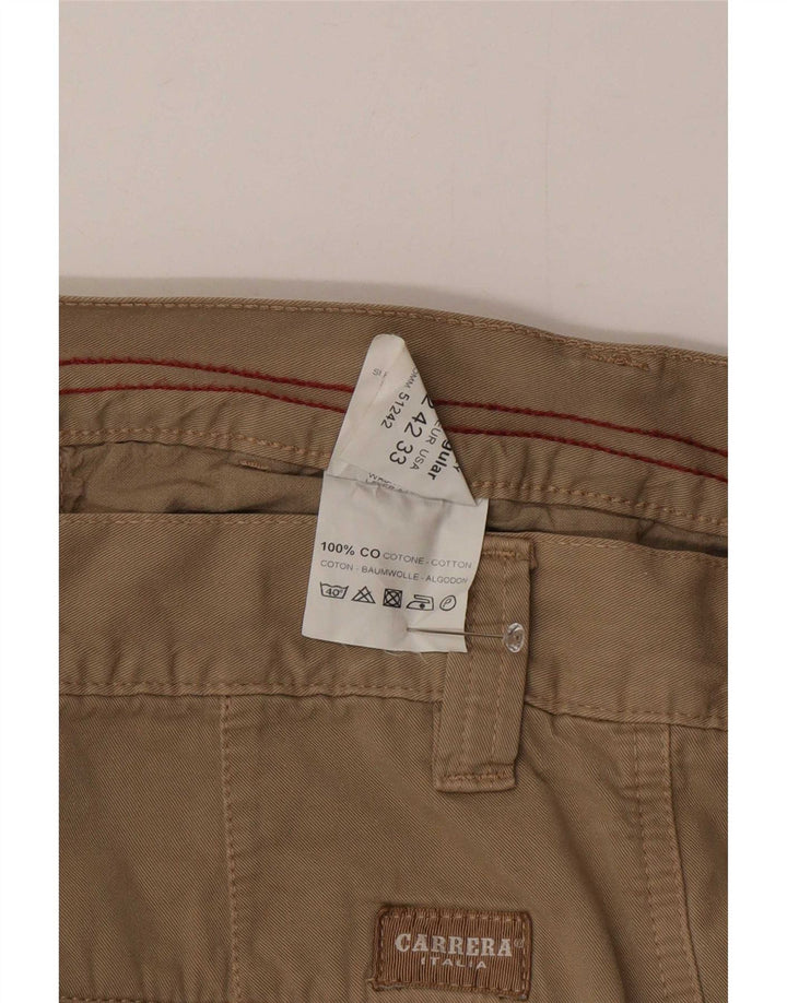 Pantaloni cargo dritti da uomo Carrera IT 48 medio W33 L34 cotone beige