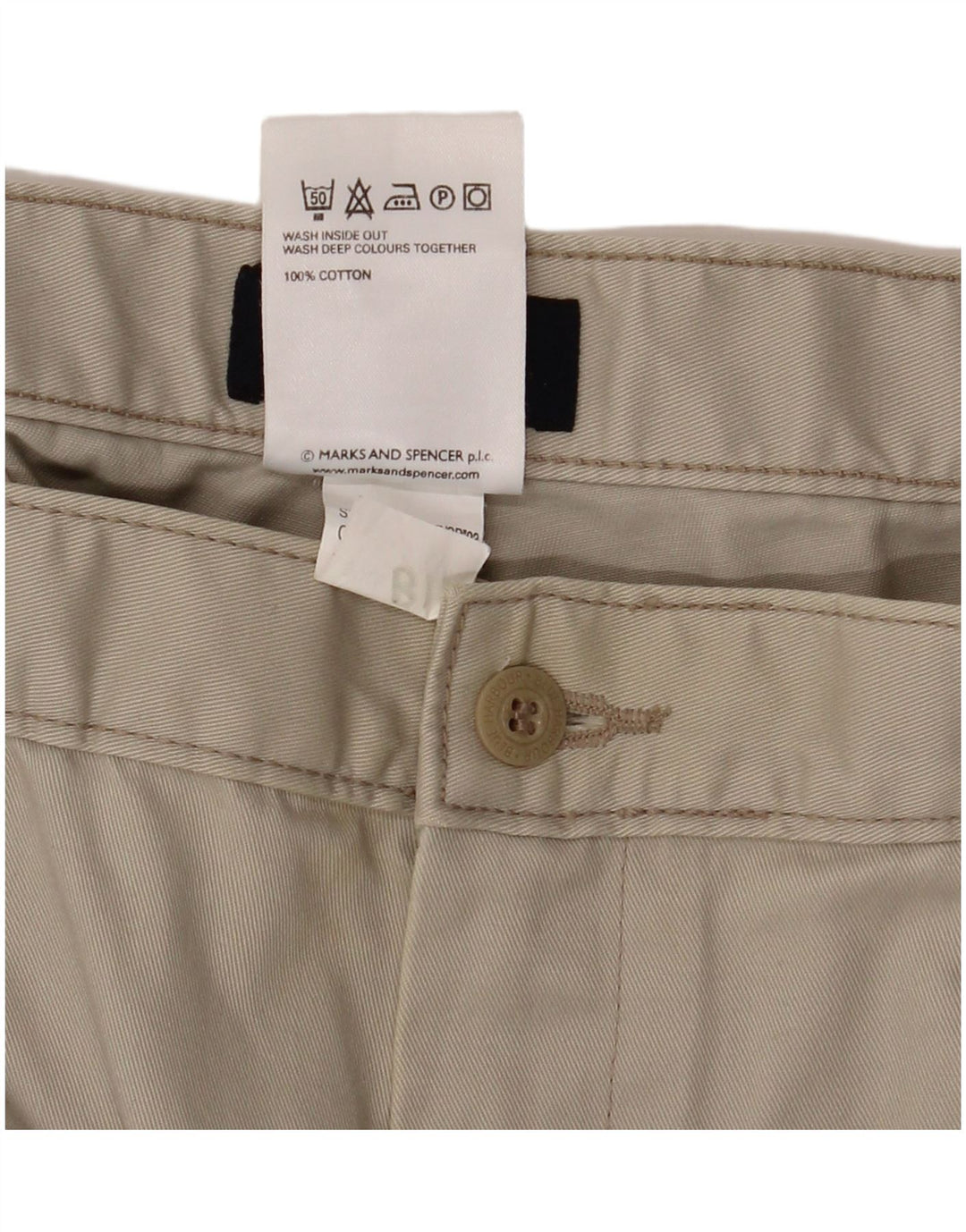 Pantaloni chino con pegged Marks & Spencer da uomo blu W38 L29 Beige